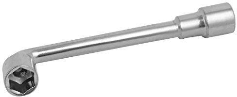 sourcing map 13mm 1/2-inch Socket Metal L Shaped Double Ended Hex Spanner Wrench Silver Tone
