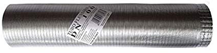 Tubo fumi flessibile estensibile alluminio naturale 110 mm da 0,5 a 3 mt