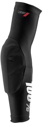 100% PROTECCIONES Schwarz (Teratec Elbow Guards Black) -L Ellenbogenschützer, ESTANDAR