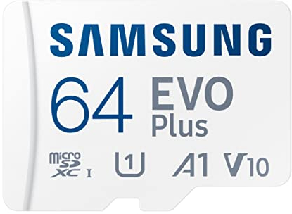 Samsung Scheda di memoria microSD Evo Plus 64 GB SDXC U1 classe 10 A1 130 MB/s con adattatore versione 2021 (MB-MC64KA/EU)