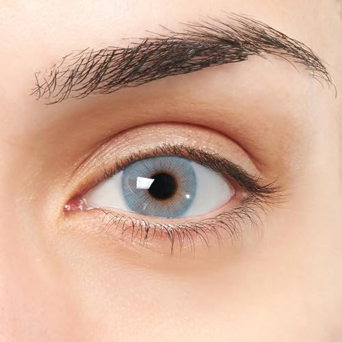 Lentillas de Contacto Color Azul Duración 1 Año + Kit de Accesorios Color Zafiro VIP (2 Piezas) Sin Aro de Definición.