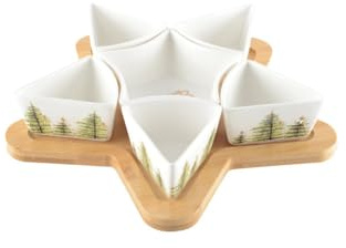 Set apéritif de 6 coupelles sapin