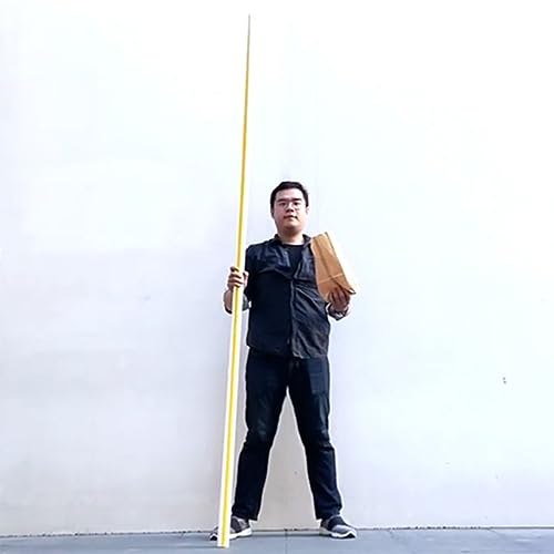 Rebetomo Palo de aparición – 2,5 m trucos de magia paja grande que aparece de bolsa de papel vacía mentalismo mago mágico escenario ilusiones callejeras trucos divertido mordaza (amarillo)