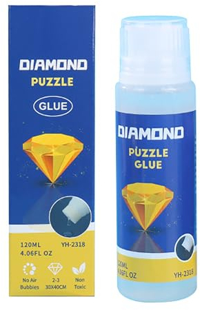 Zuofan Diamond Painting Versiegelung 120 ml, Transparente Kleber, Diamond Painting Kleber, Diamond Painting Zubehör Dauerhaft Geschützt für glitzernde Bilder & Versiegelung von Diamanten