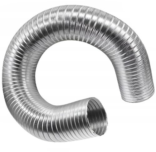 Aluflexrohr Flexrohr Lüftungsrohr Alurohr Schlauch Flexibel Lüftungsschlauch 3 Meter Abluftausgang (Aluminium, Ø 115 mm)