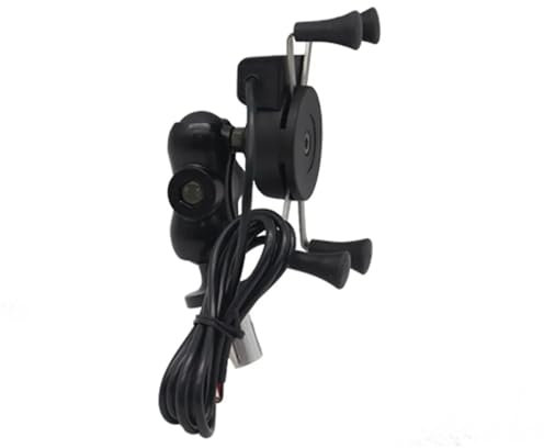 WEIFANAA Motorrad Handy Halterung Für F900XR Für GSX-R 600 Motorrad Telefon Halter Gabel Vorbau Montieren GPS Navigation Halterung Mit USB Ladegerät Handy Stehen Handyhalterung Fahrrad