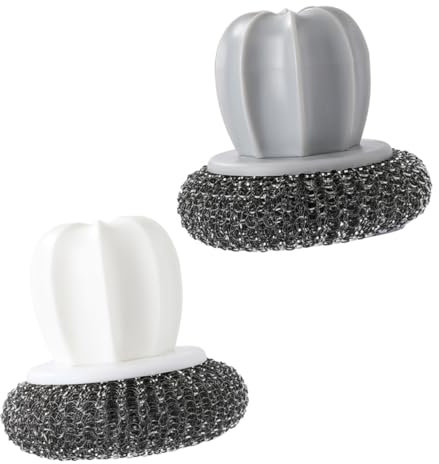 Amosfun 4pcs Kitchen Washer Scrubbing Brush Dish Cleaning Brush Cactus Design Easy to Clean