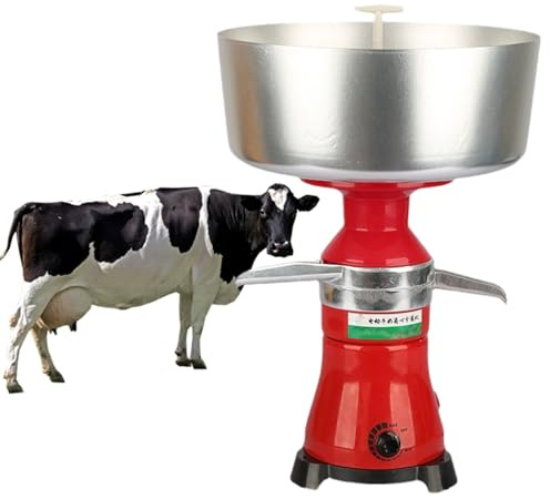 RSPPPJQ Separador de Crema de Leche eléctrico 80L/H for Leche de Vacas de Cabras 12L, máquina desnatadora Ajustable de Velocidad de Cuerpo de Metal - Esencial for Granja lechera