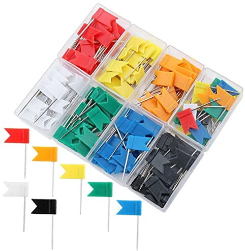 Angoily 160stücke Kartenflagge Stecknadeln Mit Plastikflaggenkopf Boxen Bunt Für Reisekarten Pinnwand Flaggen-stecknadeln Flaggen-drücker