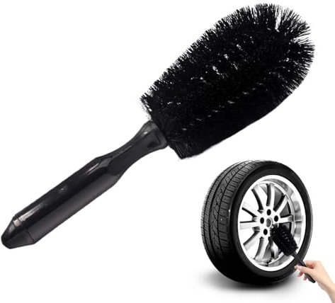 Spazzola per la pulizia dei cerchioni, spazzola per pneumatici e cerchioni per auto, spazzola ergonomica per la cura accurata di auto, camion, dettagli del veicolo