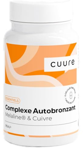 Complexe Autobronzant - CUURE - Accélérateur de Bronzage Naturel - Résultats Visibles dès 10 jours - 60 gélules - Solaire - Actif Breveté Melaline® - Sans Bêta-Carotène - Fabriqué en France