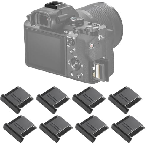 8 piezas hoto, aptas para accesorios de zapata, compatibles con varios modelos de tapas de zapata para flash (negro).
