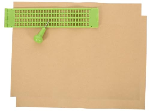 LOLIPPYY Kit Tavoletta Braille con Stilo e Fogli per Allenamento, 27 Righe 30 per Scrittura Reutilizzabile Non Vedenti
