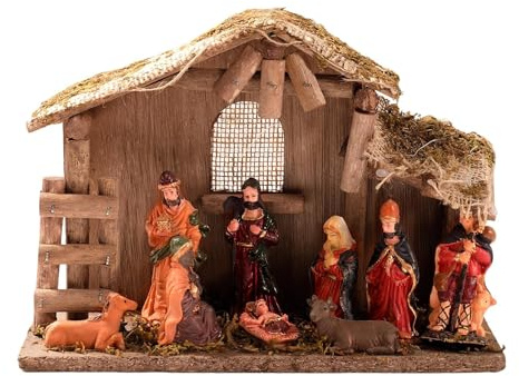 Generico Figure Presepe Natalizio, Decorazione Presepe, Set Di Statuine Decorativo Per Mensola Casa Tavolo Davanzale Persone