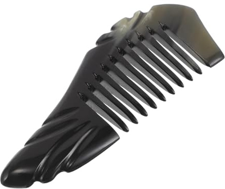 HONITANO Yak Horn Comb Natural Wide Tooth Comb Detangler for Curly Hair Massage Scalp While Detangling Thick Curly Hair