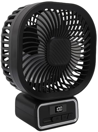 Acouto Ventilador de Cochecito con Trípode Flexible, Configuración de 3 Velocidades, Oscilación Automática, Luz Nocturna, Ventilador de Enfriamiento de Trípode de Cochecito Portátil de 5000 MAh