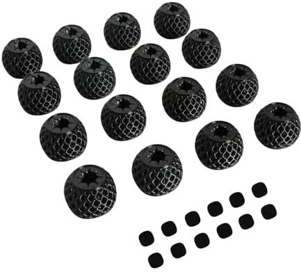 16 Pièces Antiderapant Protection Pied de Chaise avec Feutre épaissi 10-15mm Ronds Chaussette Chaise pour Pieds de Chaise en 3D Ajourée Noir Réduire Les Rayures pour Tables Salle à Manger Bureau