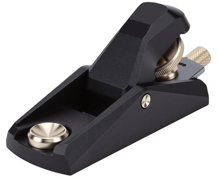 Aolidsive Cepilladora de Madera para Carpintería, Plano de Bloque de Mano Pequeño de ángulo bajo para Cepillar, Recortar, Afinar con Precisión, Hoja Negra de 28mm