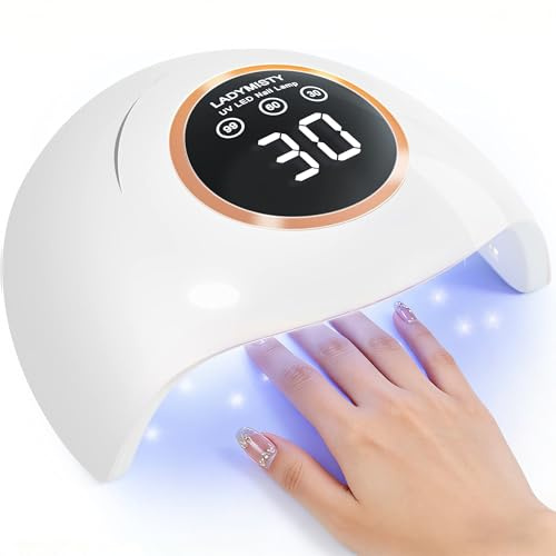 UV-lampa för gelnaglar, 72 W UV-lampa naglar med 3 timer och 18 lysdioder, LCD-skärm, automatisk infraröd sensor, UV-lampa för nybörjare och proffs