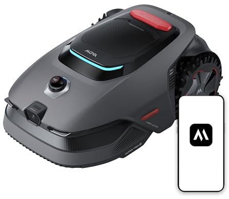 MOVA LiDAX Ultra 1600 Robot cortacésped Módulo 4G, sinRTK,mapeo automático con LiDAR 3D de 360°y visión con IA,Corta a Menos de 5cm de los Bordes, en terrenos complejos rutas eficientes en Forma de U