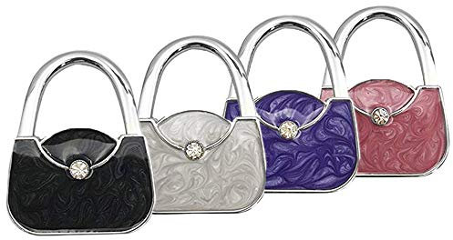 Jwelbuete 4Pcs Various Designed Purse Hanger Table Hook.