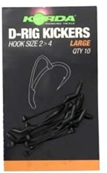 Korda D-Rig Kickers, Karpfenangeln Haken, 10 Stück, robuste Rig Tubes, schnelle Montage, ideal für Pop-Ups und Bodenköder, perfekter Dreheffekt, reißfestes Material