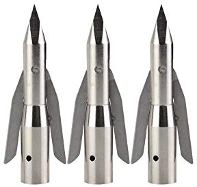 6/12 Pcs Archery Bowfishing Broadheads Stainless Steel Arrowhead Arrow Point Hunting Broadheads 288 Grain 2 Blades Screw in Arrow Tips (6 pcs)