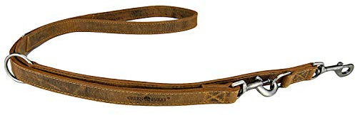 Greenburry Leder Führleine 200cm verstellbar Hundeleine Vintage antik braun