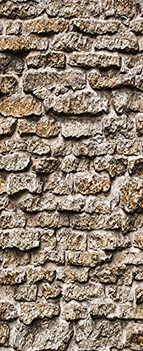 A.Monamour Türtapete Selbstklebend Türfolie Türposter 3D Alte Steinmauer Stein Textur Hintergrund Vinyl Folie Türdeko Tapete Wandbild Türaufkleber Türtattoo 77 x 200 cm