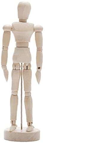 Hölzerne Künstler-Zeichenpuppe Gelenkige Schaufensterpuppe mit Basis und flexiblem Körper, perfekt zum Zeichnen der menschlichen Figur