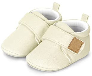 Sterntaler Baby Krabbelschuhe uni – Unisex Babyschuhe aus Canvas mit Jerseyfutter – Knöchelhohe Baby Schuhe mit rutschfester Sternensohle – Krabbelschuhe aus Baumwolle – Größe 20, Farbe beige