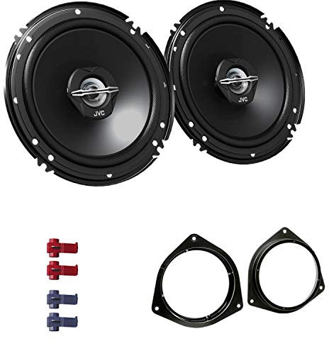 JVC CS-J620X Auto Lautsprecher 16,5 cm mit Einbauset passend für Toyota Corolla E12 2002-2007 Türen vorne 600 W 165mm 2 Wege Koax