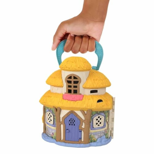 Mattel Disneys Önskan-lekset med minidocka och dockhus, Asha från Rosas stuga med mikrodocka, Star-figur och mer än 15 möbler och tillbehör, reseleksaker HRH76