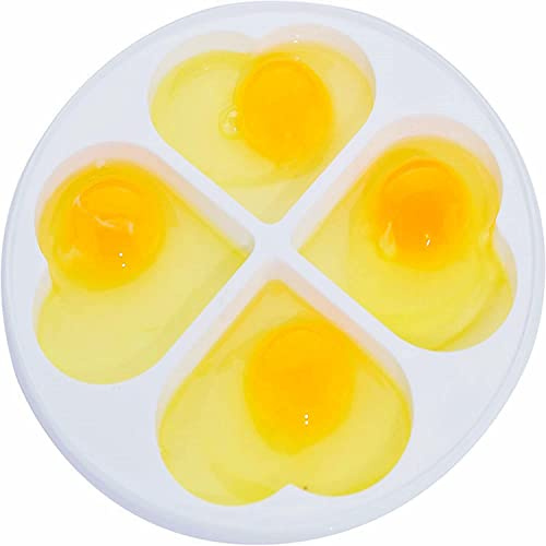 LATRAT Mikrowellen Einfache Eier, Eier Omelett für Mikrowelle, Eierkocher Spiegelei Pochierte, Eierkocher Schimmel Eier Dampfer Kessel Küche Kochwerkzeug, Für bis zu 4 Eier
