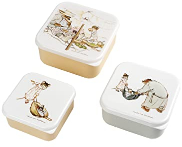 PETIT JOUR - Set De 3 Lunch Box Repas Ou Goûter Pour Enfant - Petite, Moyenne, Grande - S'emboitent Entre Elles - Polypropylene - Ernest Et Célestine