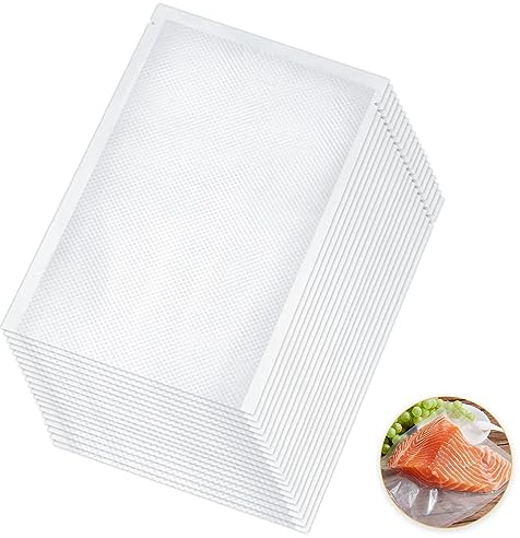 Paquet de 50 sachets sous vide professionnels en aluminium 20 x 30 cm pour sceller céréales, snacks et aliments cuits