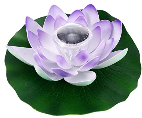PRETYZOOM 1stück Solar Lotus Wasserlaterne Bunte Teichbeleuchtung Dekorative Schwimmende Laterne Für Garten Und Leicht Und