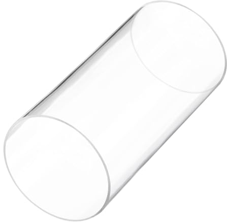 Rebower 8 Clear Plastic Rigid Pipe 115mm x 120mm(4 1/2 x 4.7) Acrylic Tube Round Polycarbonate Tubing, [for Plumbing, Hydraulics, Aquarium, DIY]