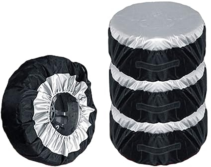CLISPEED 4 Stück Reifenabdeckungen boxen set badeset Langlebigkeit anzuchtkasten set Autoreifen-Schutzhülle longieren Rad Reifen Abdeckung Autoreifenabdeckung Wagen Reserveradabdeckung 210d