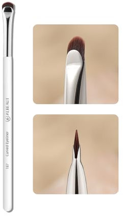 Eyeliner Brush, Crescent-Shaped Eyeliner and Brow Brush - Effortlessly Create Perfect Eyeliner (187 curved eyeliner)