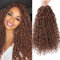 PORSMEER 6 Packs Lockige Göttin Faux Locs Crochet Haar für Frauen,45cm Lange Goddess Locs Crochet Haar Hippie Locs Synthetische Zöpfe,Messy Bohemian Fuax Locs Haarverlängerungen(auburn braun)