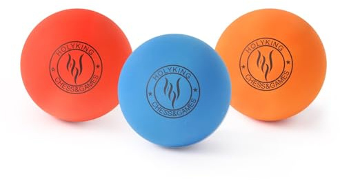 HOLYKING 3-pack studsande gummitennisbollar med hög rebound för fritidshandboll, Stickball, Racquetball, fånga, rapportera