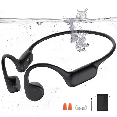 Swimming Headphones,Bone Conduction Headphones Bluetooth 5.4,IPX8 Waterproof Headphone, 32G Memory Wireless Sports Earphones,Underwater Headphones with MP3 Player,Open Ear Headphone for Swimming