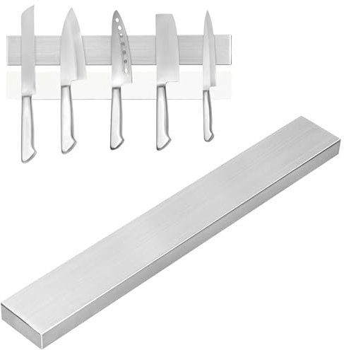 Magnetleiste Messer selbstklebend 30 cm, magnetische Messerleiste aus Edelstahl, magnetischer Messerhalter, messerblock magnetisch, superstarker Magnet für alle Messerarten geeignet