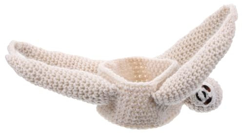VICASKY Sloth Pendant Crochet Plant Hanger for Air Plants Diy Crochet Pendant for Hanging Decor in Bedroom Office Sloth Planter Holder