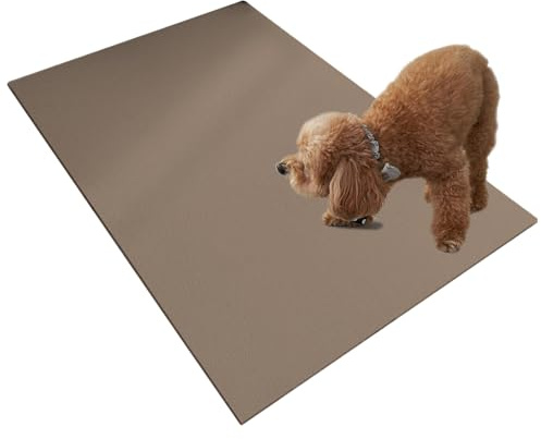 Tapis D'entraînement Pour Chiot, Imperméable Et Antidérapant, Tapis De Protection Au Sol, Réutilisable Pee Pad Pour Gamelle De Nourriture Et D'eau, Pour Parc De Jeu Pour Chien/Chat/Lapin(Brown,80x120c