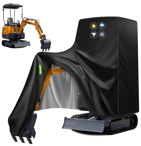 TIHOOK Miniescavatore Copertura, 210D Protezione per Miniescavatore, Telo Resistente all'Usura e Durevole per Miniescavatore, Telo Protettivo contro Pioggia, Neve, Vento, Raggi UV, Foglie, Telo per
