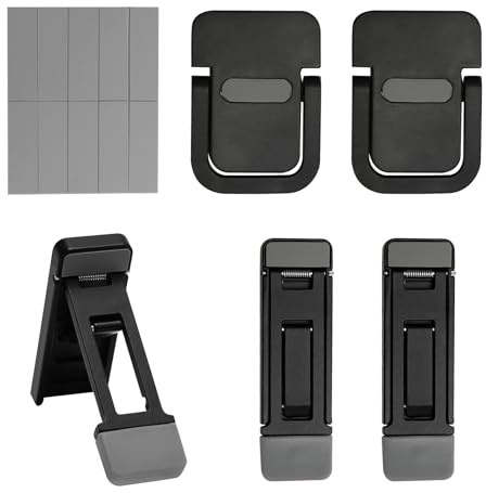 MAIXINNEW 4 piedini rialzati per tastiera, piedini nascosti neri, mini supporto per laptop, pieghevoli, autoadesivi, con cuscinetti in silicone di ricambio