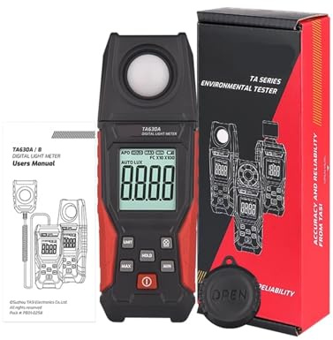 Medidor de brillo, Luxómetro profesional TA630, luxómetro de mano, fotómetro, luxómetro de alta precisión,Herramientas para el coche(TA630A)