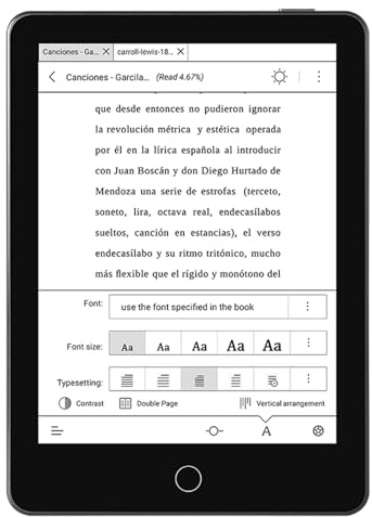 Bewinner Lector de Libros Electrónicos de 6 Pulgadas, Pantalla Clara de 300 PPP, Almacenamiento de 4 + 64 GB, Luz de Lectura Incorporada, Equipado con una Cubierta de Lector, lo Que le (Black)